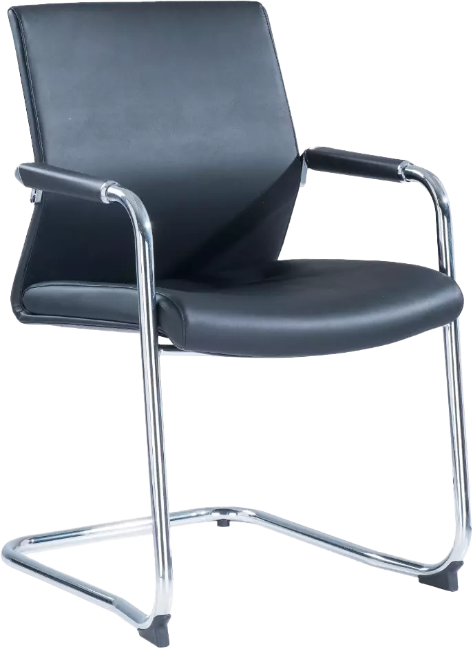 Adric (Leather office chair visitor, Black)