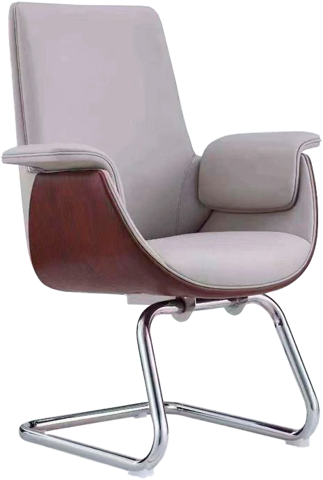 Collier (Leather office chair visitor, White)