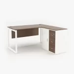 URBAN Series L-Shape Office Desk with Built-In Storage