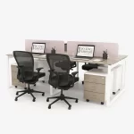 Alex Series. Modern Design 4 Cluster Face to Face Office Desk