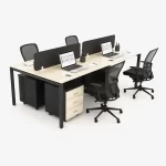 Diamond Series. Cluster of 4 Face to Face Workstation