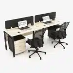 Diamond Series. Cluster of 2 In-Line Workstation