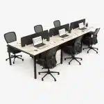 Diamond Series. Cluster of 6 Face to Face Workstation