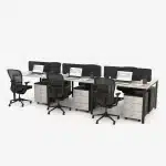 Diamond Series. Cluster of 6 Face to Face Workstation