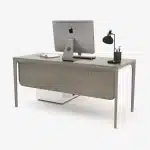 Elegant Series. L-Shape Desk with Built-In Storage