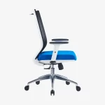Vision. Mesh ergonomic office chair medium back. Blue