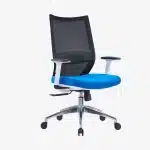 Vision. Mesh ergonomic office chair medium back. Blue