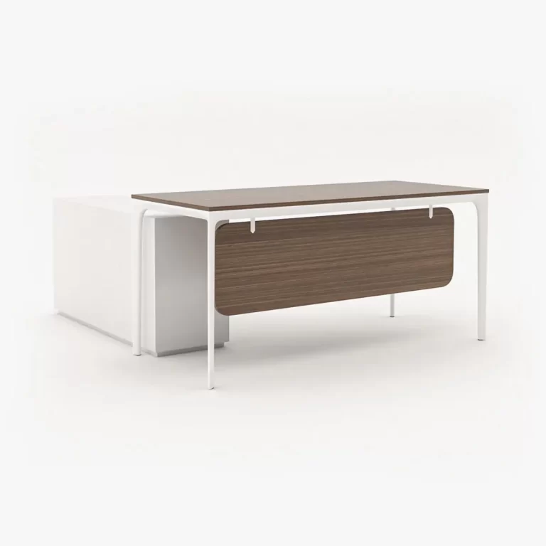 ELEGANT Series L-Shape Desk with Built-In Storage