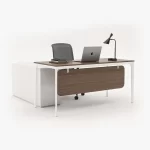 ELEGANT Series L-Shape Desk with Built-In Storage