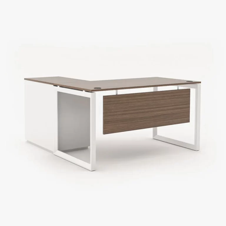 URBAN Series L-Shape Office Desk with Built-In Storage