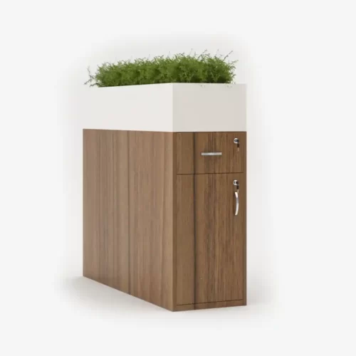 VERDANT Workstation Side Cabinet with Planter