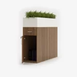 VERDANT Workstation Side Cabinet with Planter