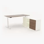 ASTROLIFT Height Adjustable Desk with Side Cabinet