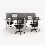 ASTROLIFT Height Adjustable Rectangular Desk Face to Face Cluster of 4