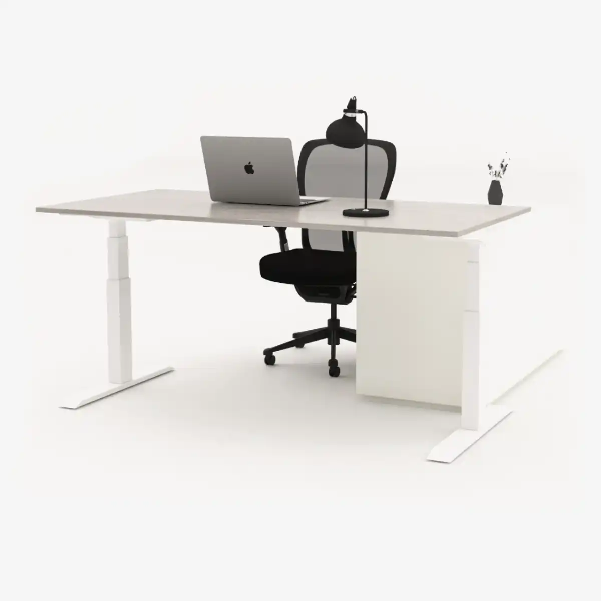 ASTROLIFT Height Adjustable Desk with Side Cabinet